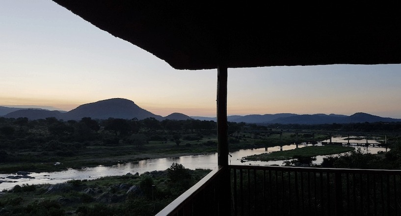 Nationalpark Kruger, Südafrika, Pestana Kruger Lodge, Landschaft, Sonnenuntergang, Terrasse